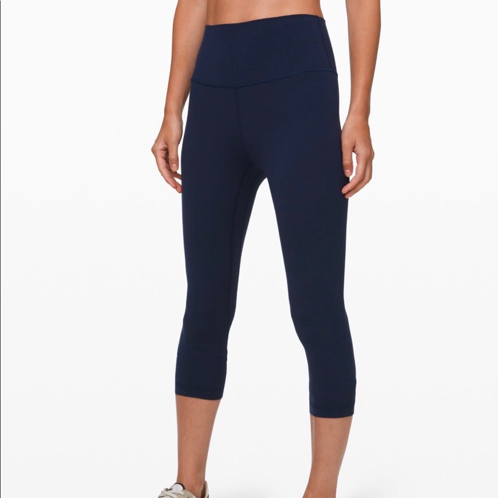 Navy Lululemon Align Crop Navy Leggings